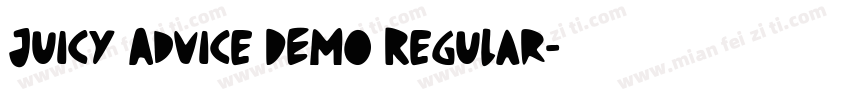 Juicy Advice DEMO Regular字体转换